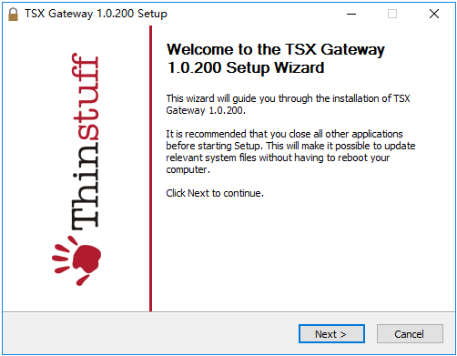 TSX Gateway安装步骤1