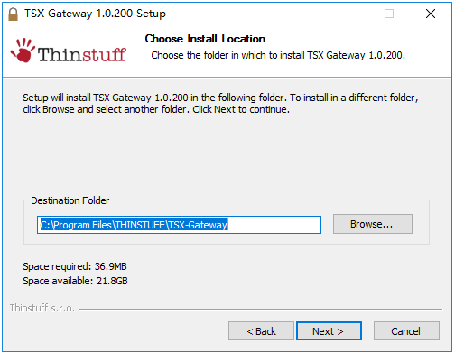 TSX Gateway安装步骤4